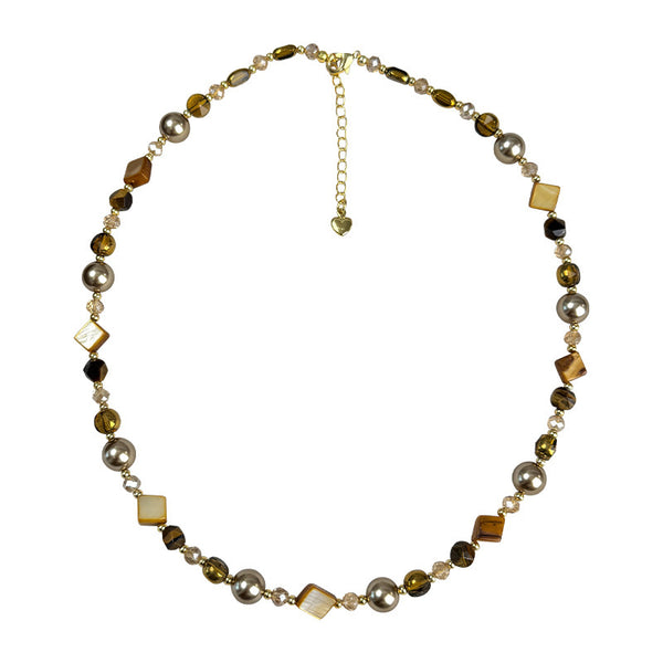 Natural Stone Brown Pearl Necklace