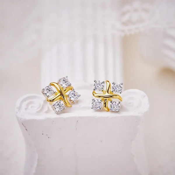 Light Luxury And Simplicity Small Ear Rings Cross Earrings