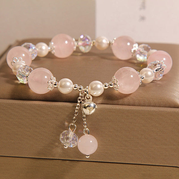 Natural Pink Crystal Bracelet