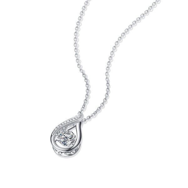 Stylish Sterling Silver Moissanite Pendant
