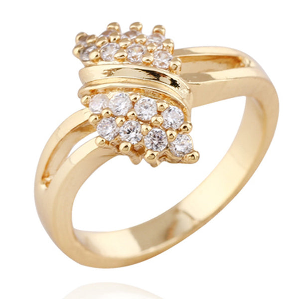 Elegant Gold Plated Zircon Ring